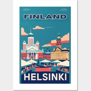 A Vintage Travel Art of Helsinki - Finland Posters and Art